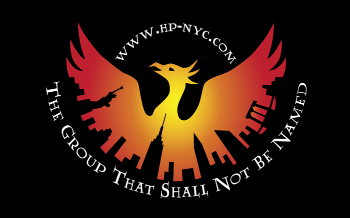 Logo of Urban Wizards and phonix over nyc skyline